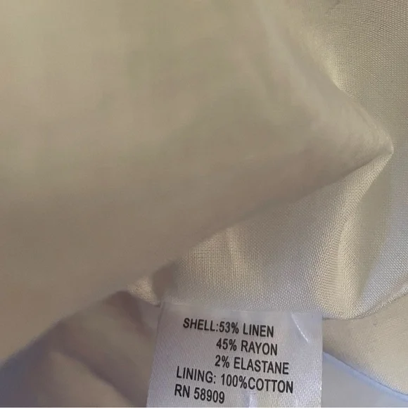 Antonio Melani Dainty Floral Strip Linen Daniela Jumper Dress NWT Size 10 - Picture 7 of 9